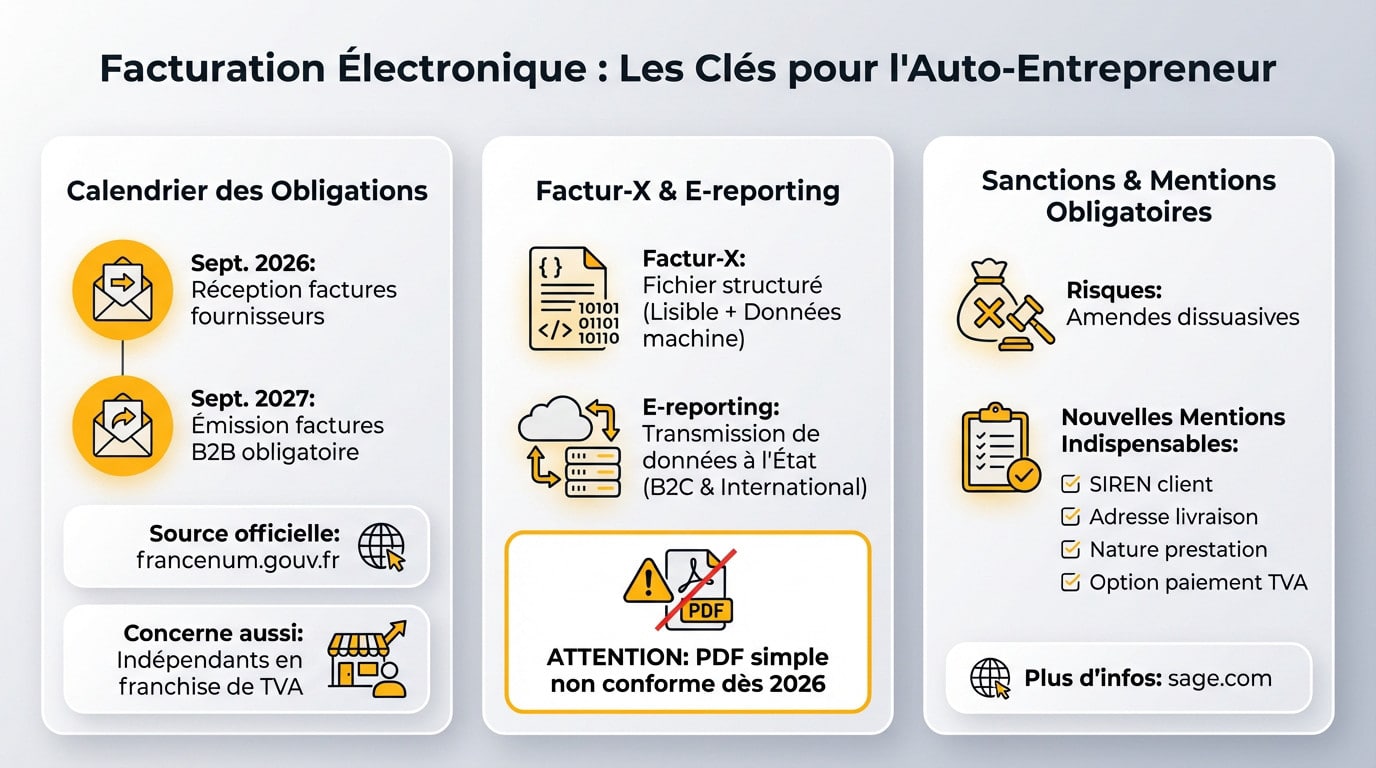 Calendrier et obligations de la facturation électronique pour les micro-entrepreneurs